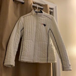 White NFL Patriots Women’s Puff jacket